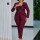 Wine red + belt