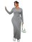 Sexy and fashionable wide velvet patchwork winter women's dress