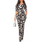 Fashion digital printed round neck women's jumpsuit