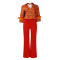 Printed shirt wide leg pants two-piece set