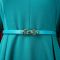 Large size women's autumn fashion temperament elegant solid color lapel dress