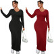 Sexy and fashionable wide velvet patchwork winter women's dress