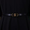 Large size women's autumn fashion temperament elegant solid color lapel dress