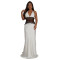Fashionable women's sexy lace V-neck patchwork backless dress for women