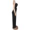 Fashion women's summer new slim fit elastic casual jumpsuit