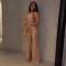 Fashion women's summer new slim fit elastic casual jumpsuit