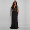 Fashionable women's sexy lace V-neck patchwork backless dress for women