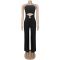 Fashion women's summer new slim fit elastic casual jumpsuit