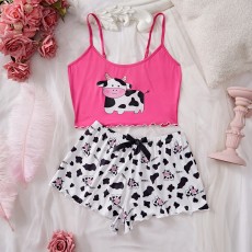 Sensational pajama women's slim shoulder strap seductive camisole skirt nightgown