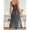 Fashion leopard print dress, new fashion long skirt, zebra print dress, adjustable suspender