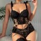 Pure desire lingerie sexy lace set bra hollow straps