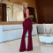 Fashion Women's Sexy Casual Chicken Eye Button Top and Pants Set