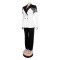 Leisure commuting elegant waist cinching slim fit elastic lace patchwork suit two-piece set