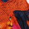 New European and American style printed sexy V-neck dress for women