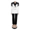 Leisure commuting elegant waist cinching slim fit elastic lace patchwork suit two-piece set