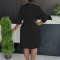 Beautiful women's winter suit collar shirt plus size fashionable and elegant pleated foreign trade dress