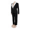 Elegant commuting contrasting color large lapel casual suit two-piece set