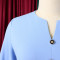 New seven quarter sleeve fashionable and elegant pleated foreign trade dress
