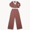 Elegant commuting contrasting color large lapel casual suit two-piece set