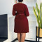 New seven quarter sleeve fashionable and elegant pleated foreign trade dress