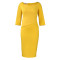 New Fashion Solid Color Hip hugging OL Thongler Pencil Skirt Dress