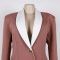 Elegant commuting contrasting color large lapel casual suit two-piece set