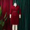 New seven quarter sleeve fashionable and elegant pleated foreign trade dress