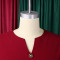 New seven quarter sleeve fashionable and elegant pleated foreign trade dress