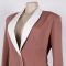 Elegant commuting contrasting color large lapel casual suit two-piece set