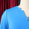 Women's fashion temperament solid color elegant OL strap V-neck tongle plus size  dress