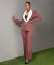 Elegant commuting contrasting color large lapel casual suit two-piece set
