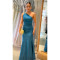 Elegant and stylish women's bodycon monochrome fish tail dress