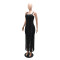 Fashionable new sexy suspender tassel wrapped hip dress women's bubble bead