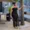 Fashionable new sexy suspender tassel wrapped hip dress women's bubble bead