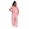 Elegant commuting hollow lace wide leg strap set, two-piece set