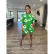 Popular Digital Printed Sets: Round-Neck Short Sleeve Shirts and Shorts for Cross-Border Summer Goods