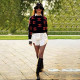 New winter fashion sweater round neck long sleeved versatile short top in stock