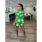 Popular Digital Printed Sets: Round-Neck Short Sleeve Shirts and Shorts for Cross-Border Summer Goods