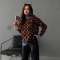 New winter fashion sweater with lapel, long sleeved versatile short top