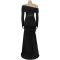 Fashionable Women's Sexy Off-Shoulder Long Sleeve Split Sleeveless Dress