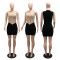 Women's Hot Diamond Mesh Splicing Velvet Wrap Hip Short Sexy Dress