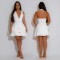 Fashionable Women's Sexy V-Neck Strapless Backless Dress Skirt