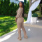 Fashionable Women's Casual Off-Shoulder Long Sleeve Top and Pants Two-Piece Set