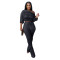 Fashionable Women's Casual Off-Shoulder Long Sleeve Top and Pants Two-Piece Set