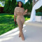 Fashionable Women's Casual Off-Shoulder Long Sleeve Top and Pants Two-Piece Set
