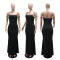 New Fashionable Sexy Chiffon Dress with Rhinestone Sequins for Women Party Gowns