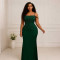 New Fashionable Sexy Chiffon Dress with Rhinestone Sequins for Women Party Gowns