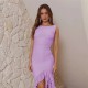 Sexy slim fit bag buttocks elastic slim fit irregular dress