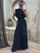 New sequined backless high waisted pleated long dress for women's summer temperament, cross-border wholesale