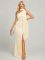 New European and American hanging neck slit long dress evening dress women's sleeveless slim fit dress wholesale banquet